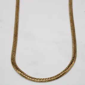 10k Yellow Gold Cuban Link Chain | 16" | Gloss Mode Chic Glow