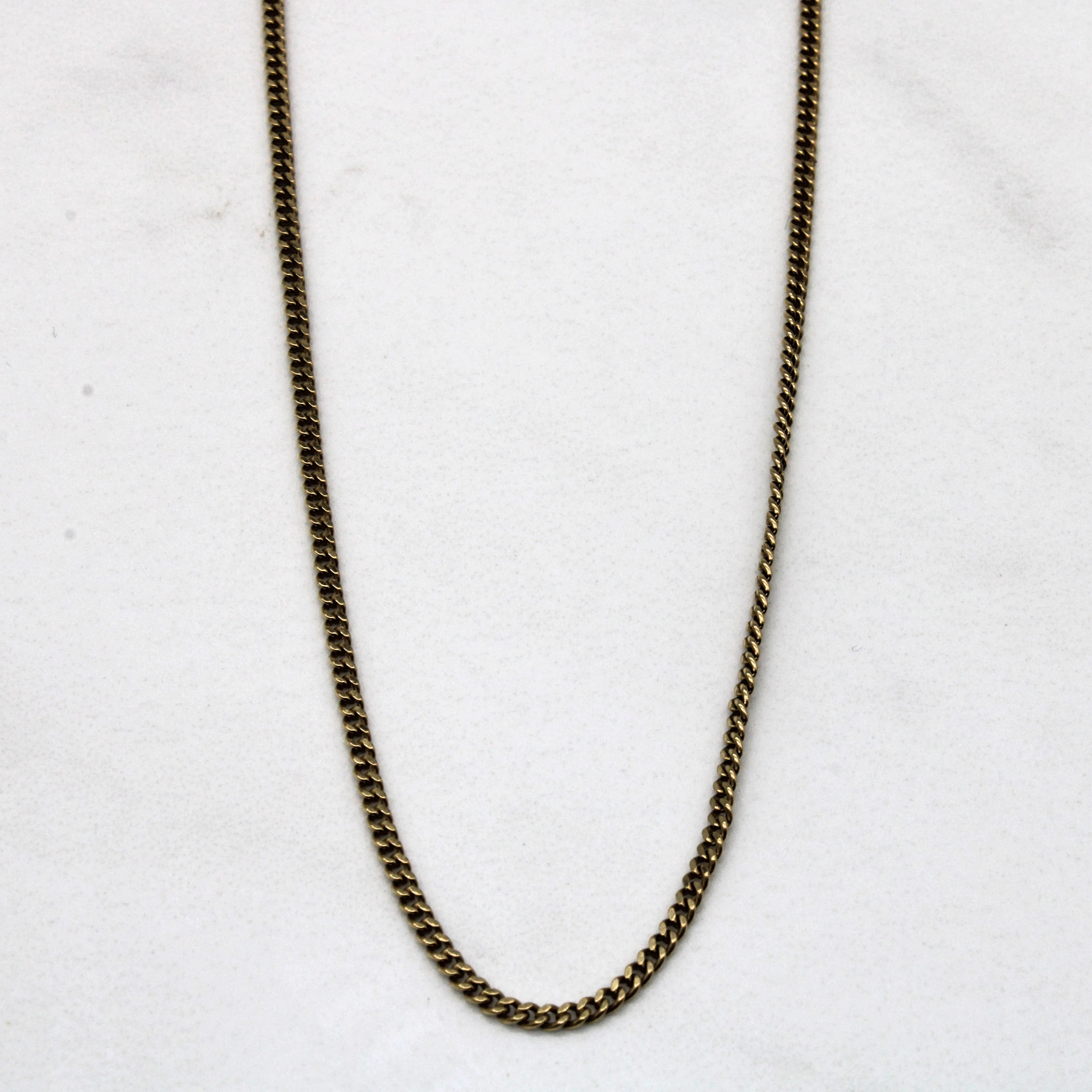 10k Yellow Gold Cuban Link Chain | 19" | Lively Accent