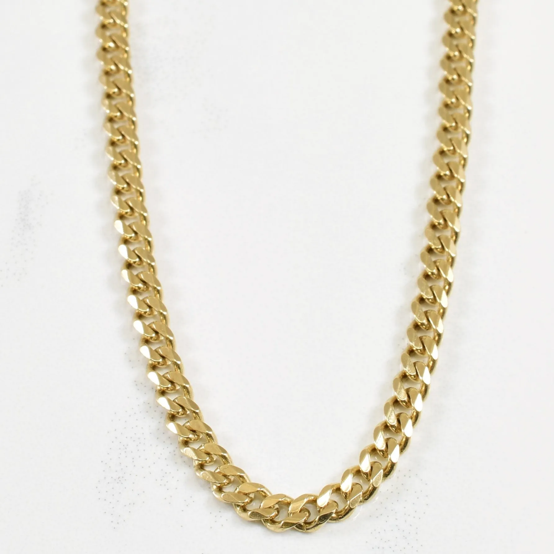 Handmade Jewelry Pieces 10k Yellow Gold Cuban Link Chain | 21" |