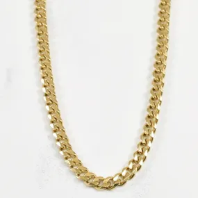 Handmade Jewelry Pieces 10k Yellow Gold Cuban Link Chain | 21" |