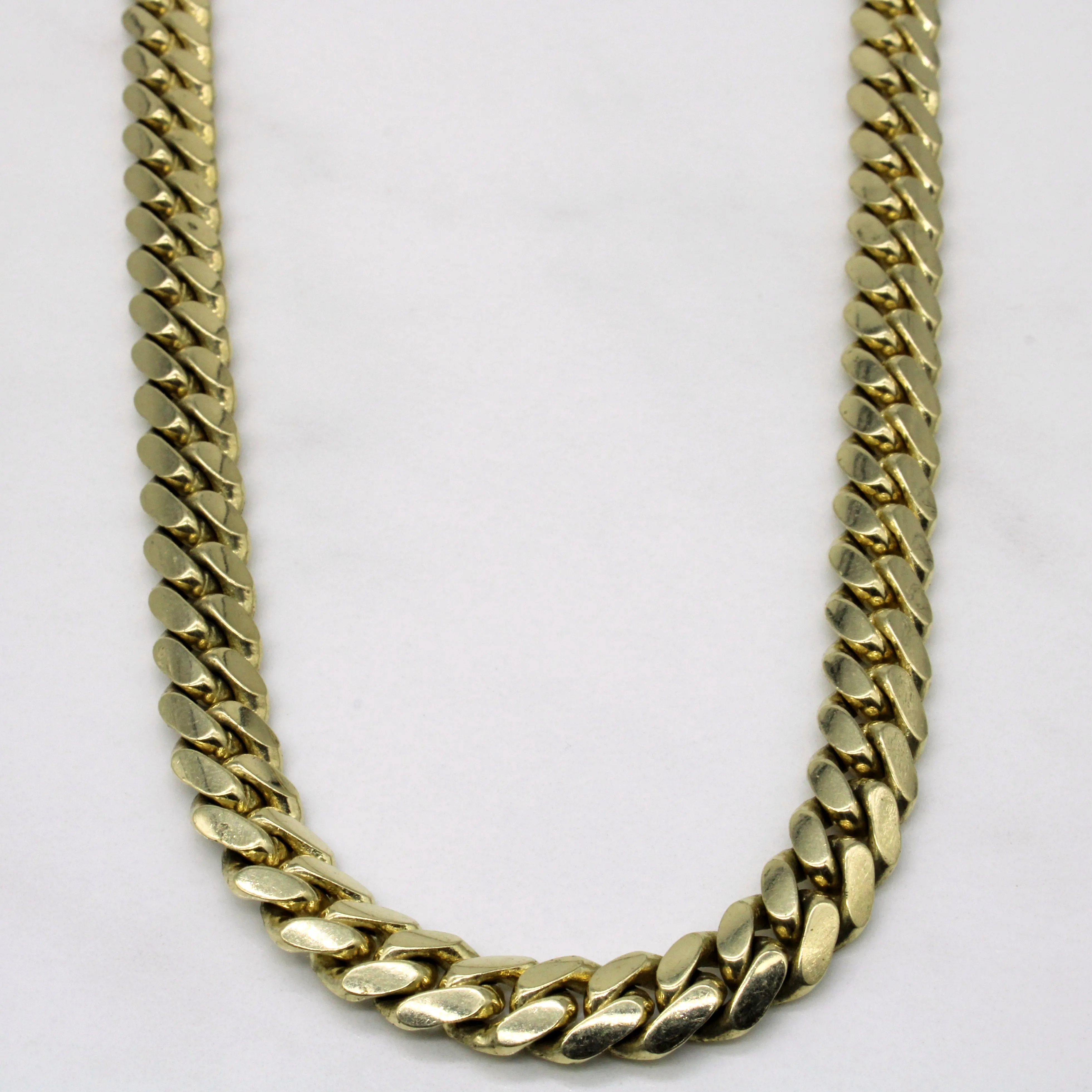 10k Yellow Gold Cuban Link Chain | 24" | Comfortable Fit Night Style