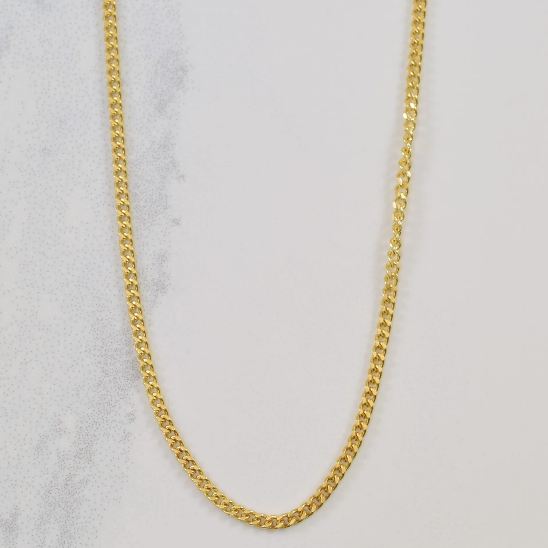 Romantic Look 10k Yellow Gold Curb Chain | 16" |