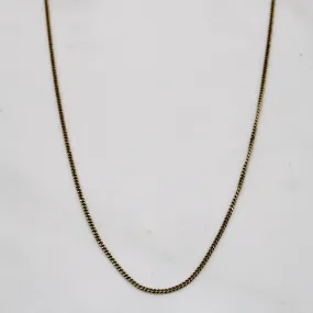 Refined Contour 10k Yellow Gold Curb Chain | 16" |