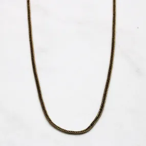 Simple Detail 10k Yellow Gold Curb Chain | 18" |