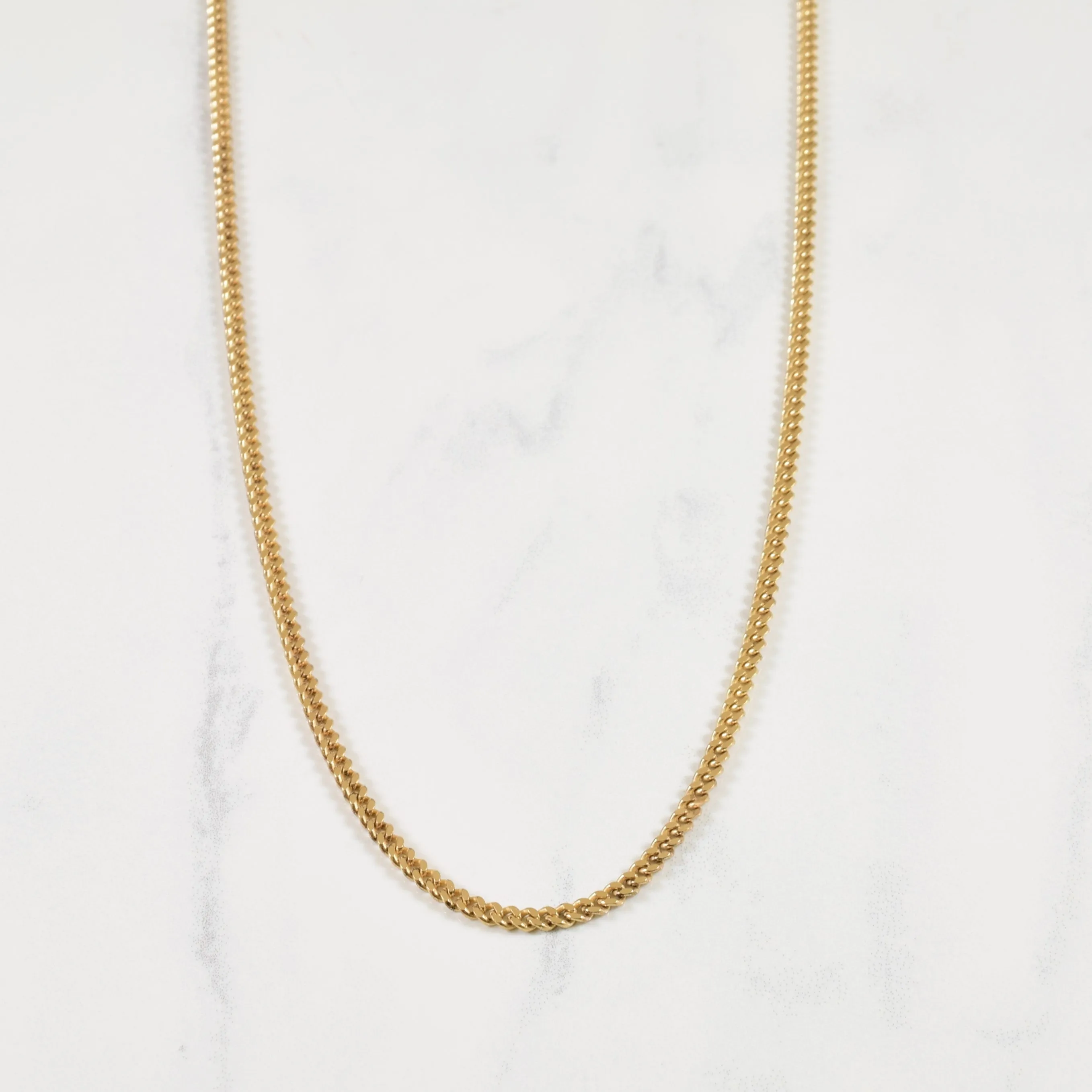 10k Yellow Gold Curb Chain | 20" | Artful Accent Layering Choice