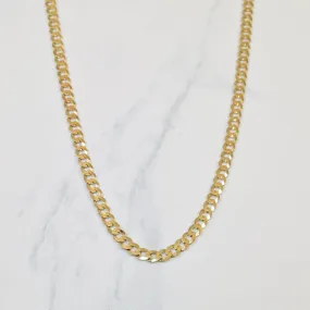 10k Yellow Gold Curb Chain | 20" | Camera Glow
