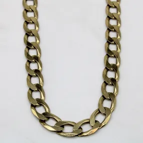 10k Yellow Gold Curb Chain | 21" | Refined Style Stylish Addition