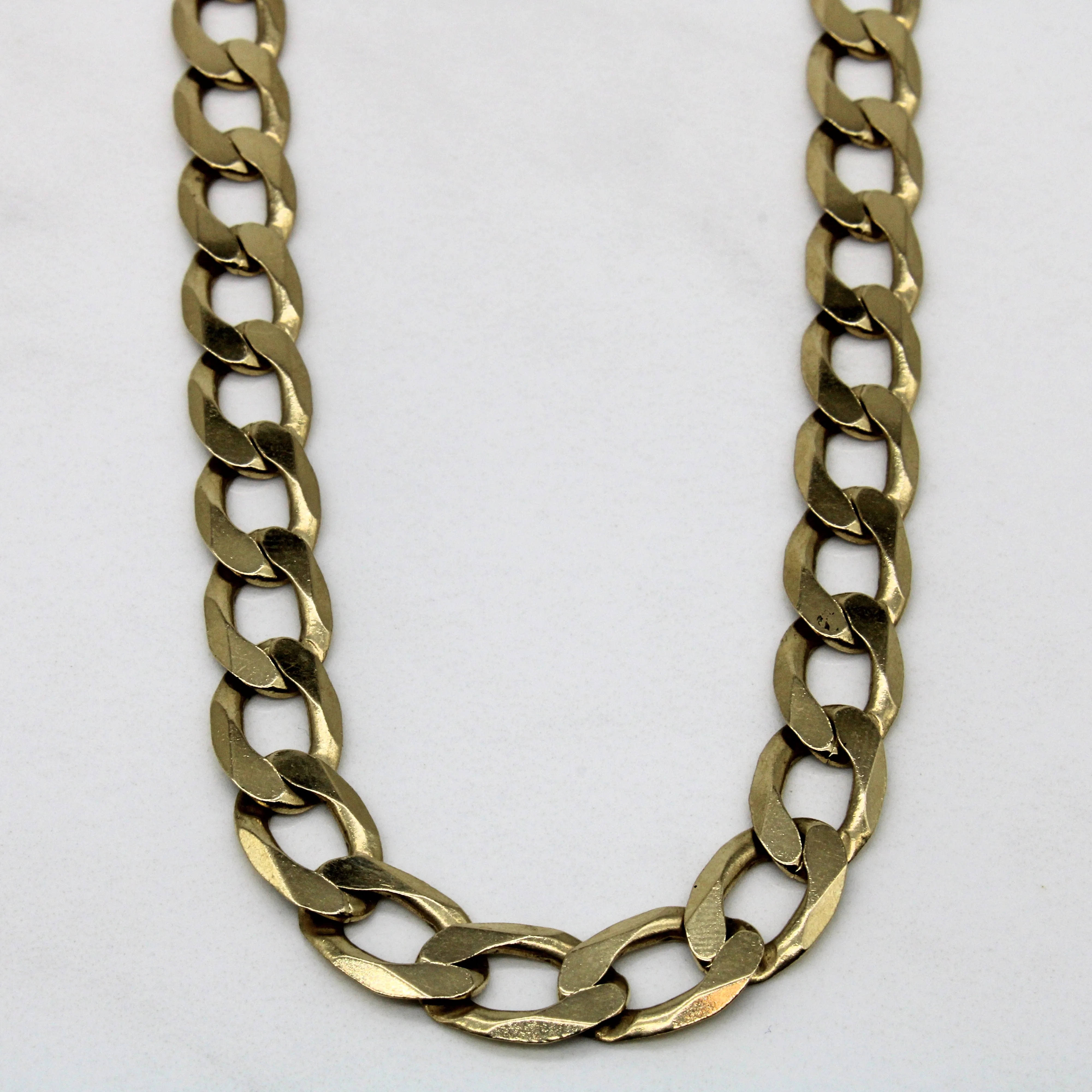 10k Yellow Gold Curb Chain | 21" | Refined Style Stylish Addition