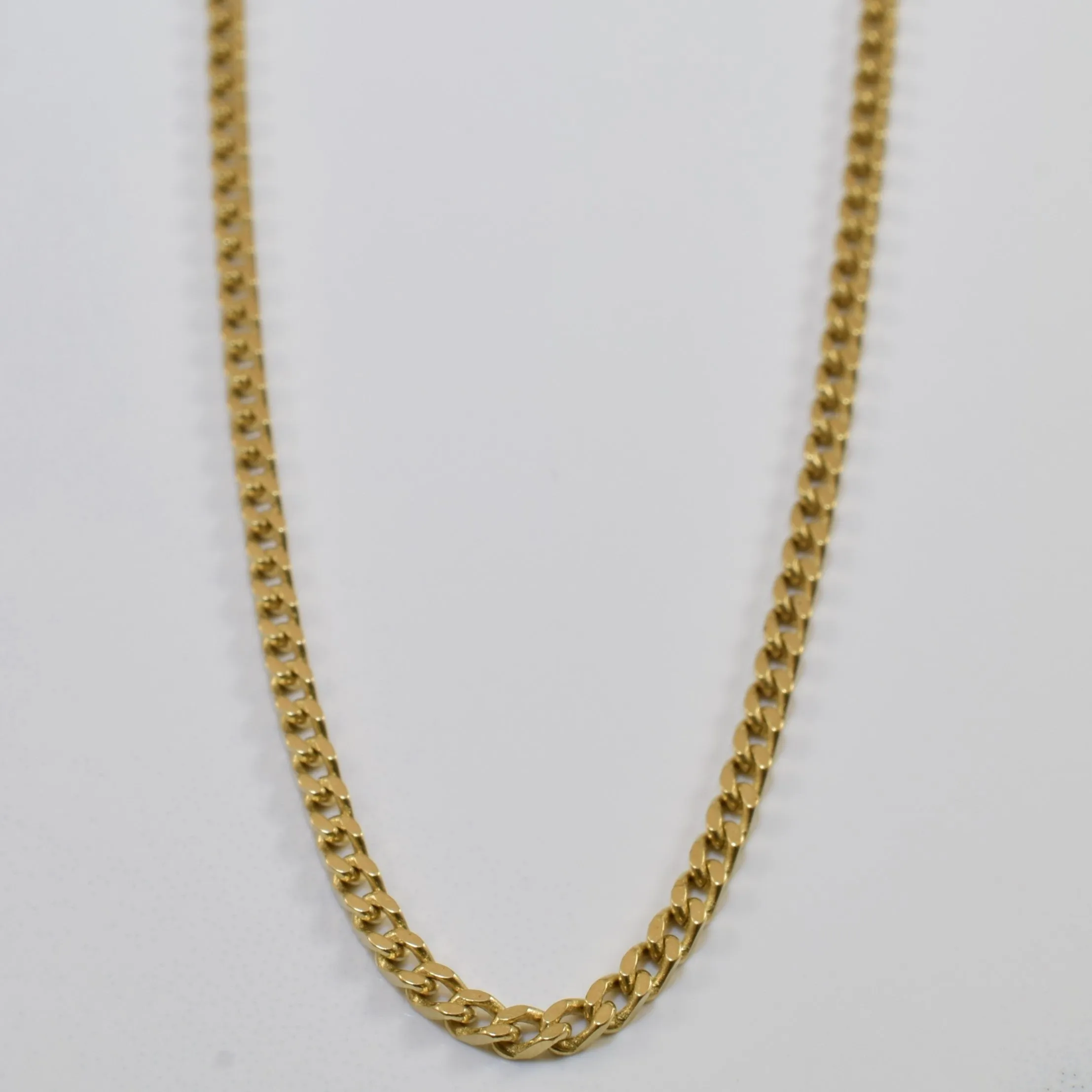 High Class Bright Craft 10k Yellow Gold Curb Chain | 22.5" |