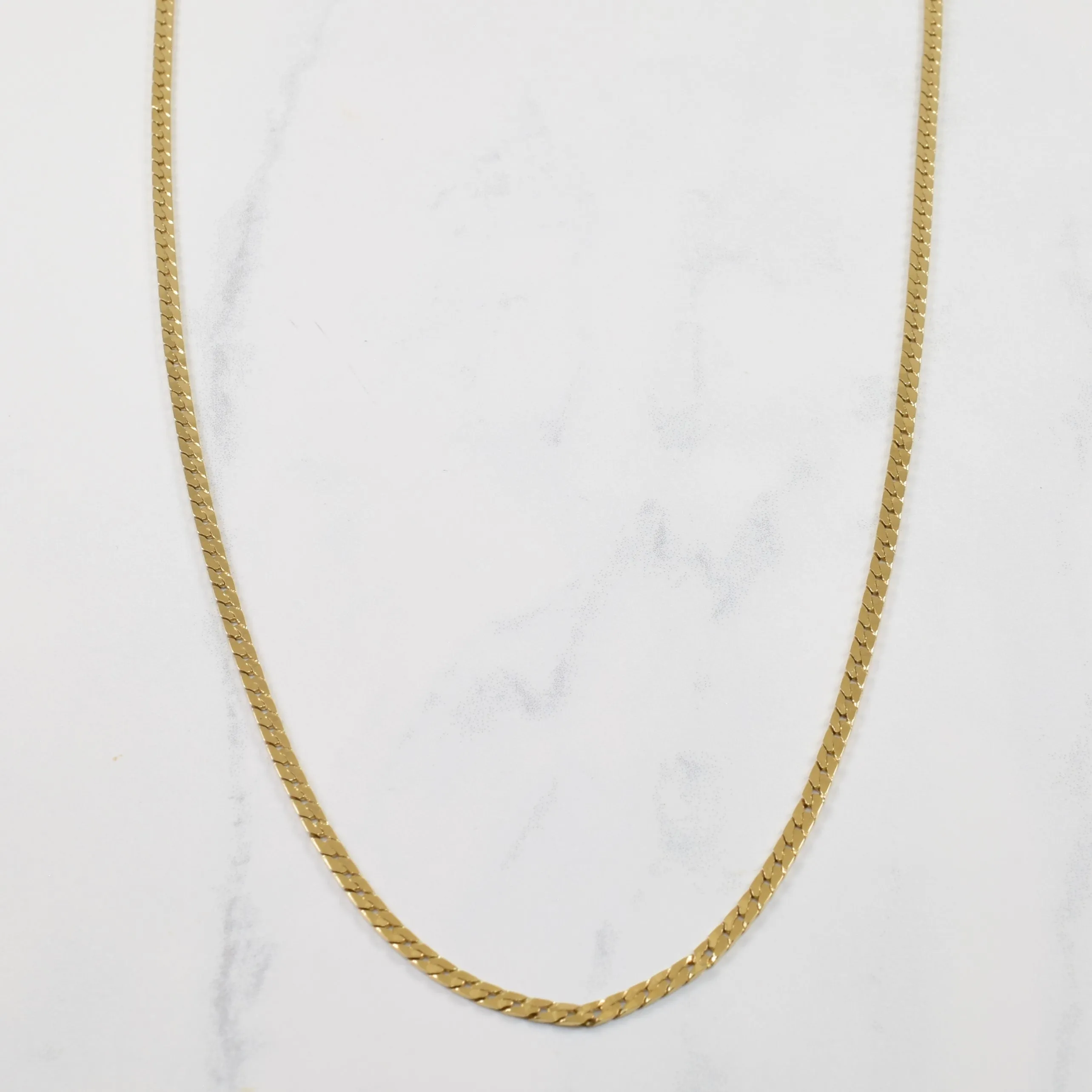 10k Yellow Gold Curb Chain | 22" | Glossy Finish