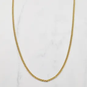 10k Yellow Gold Curb Chain | 22" | Glossy Finish