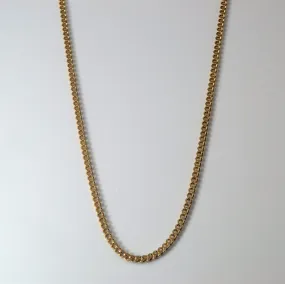 10k Yellow Gold Curb Chain | 22" | Luxury Impression