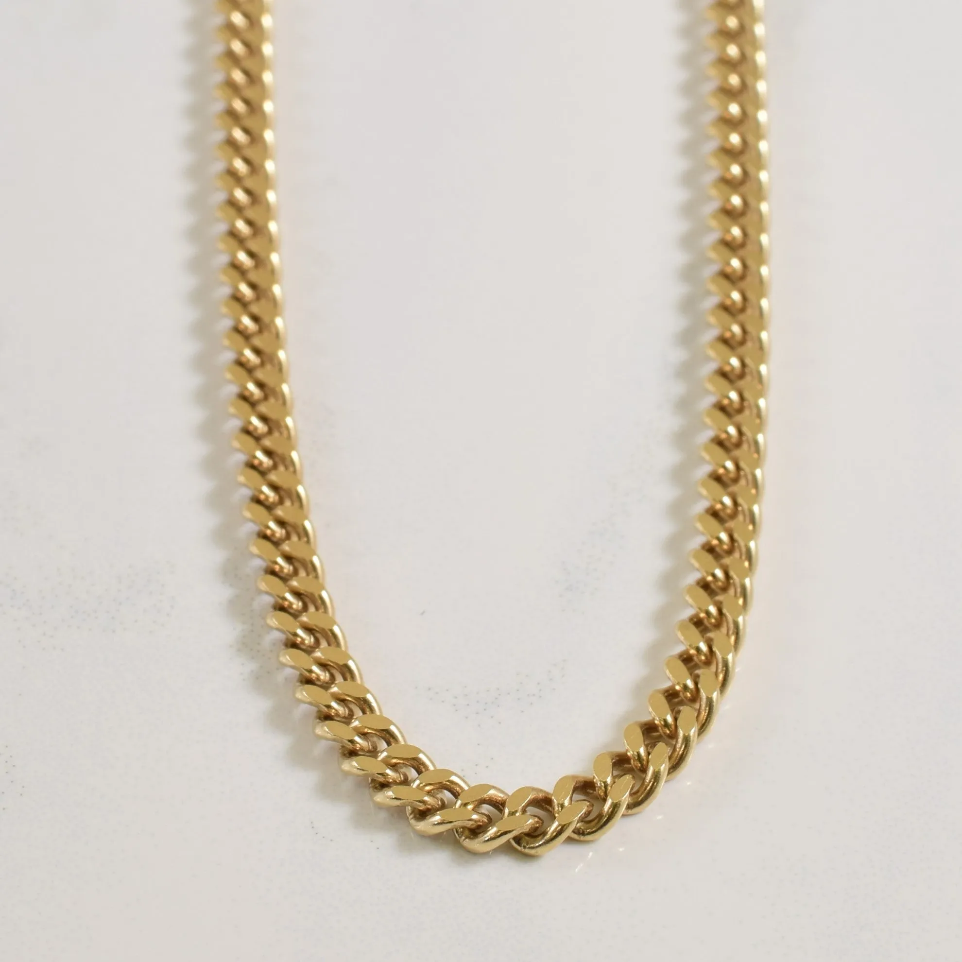 Fashion Design Chic Glance 10k Yellow Gold Curb Chain | 24.5" |