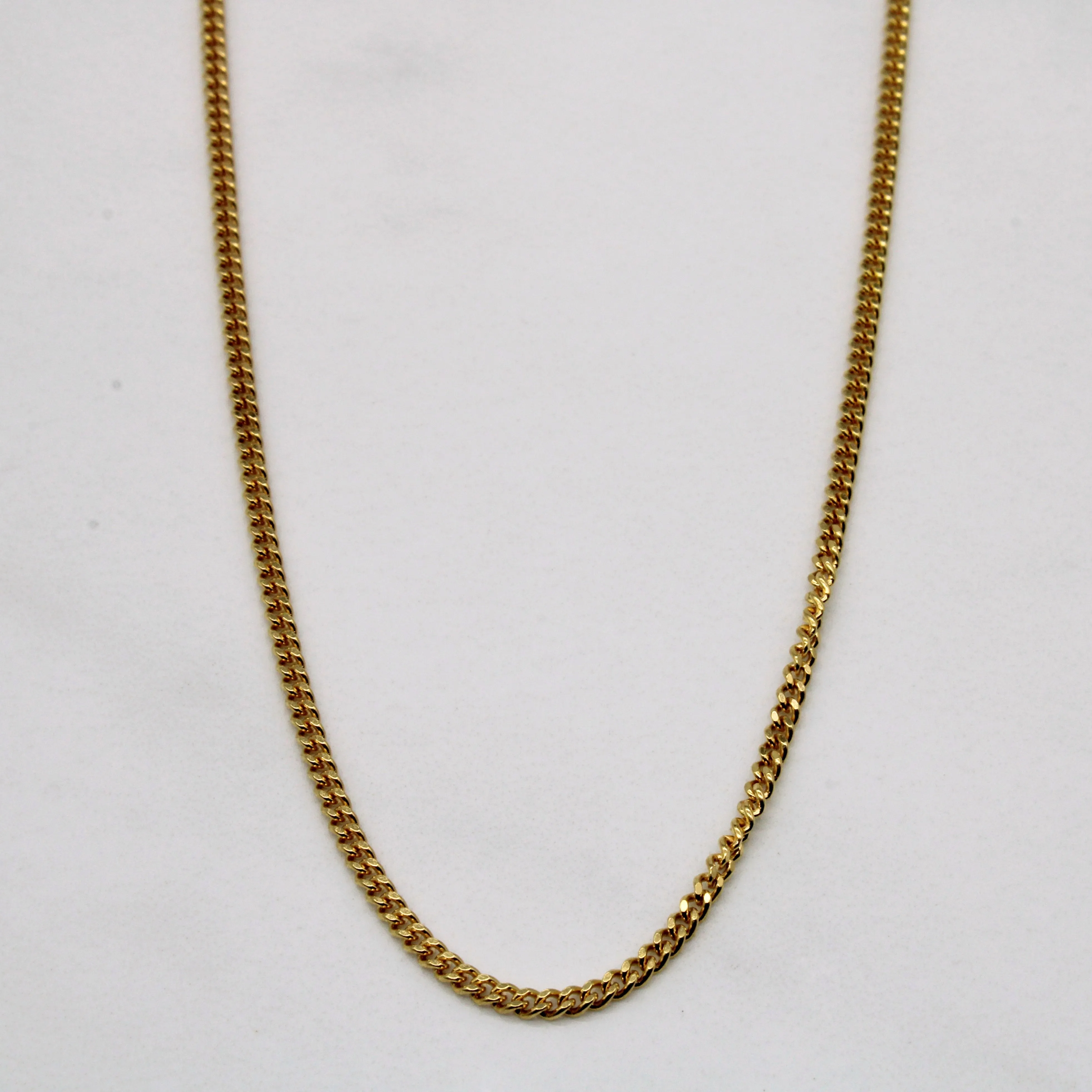 Date night Dainty Design 10k Yellow Gold Curb Chain | 24" |