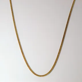 Bold Layer Modern Minimal 10k Yellow Gold Curb Chain | 24" |