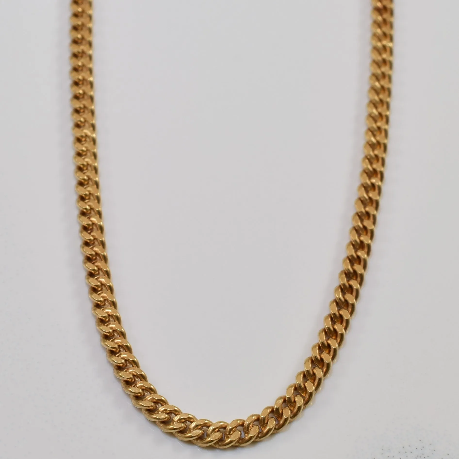 10k Yellow Gold Curb Chain | 24" | Chic Sparkle Glow Vibe