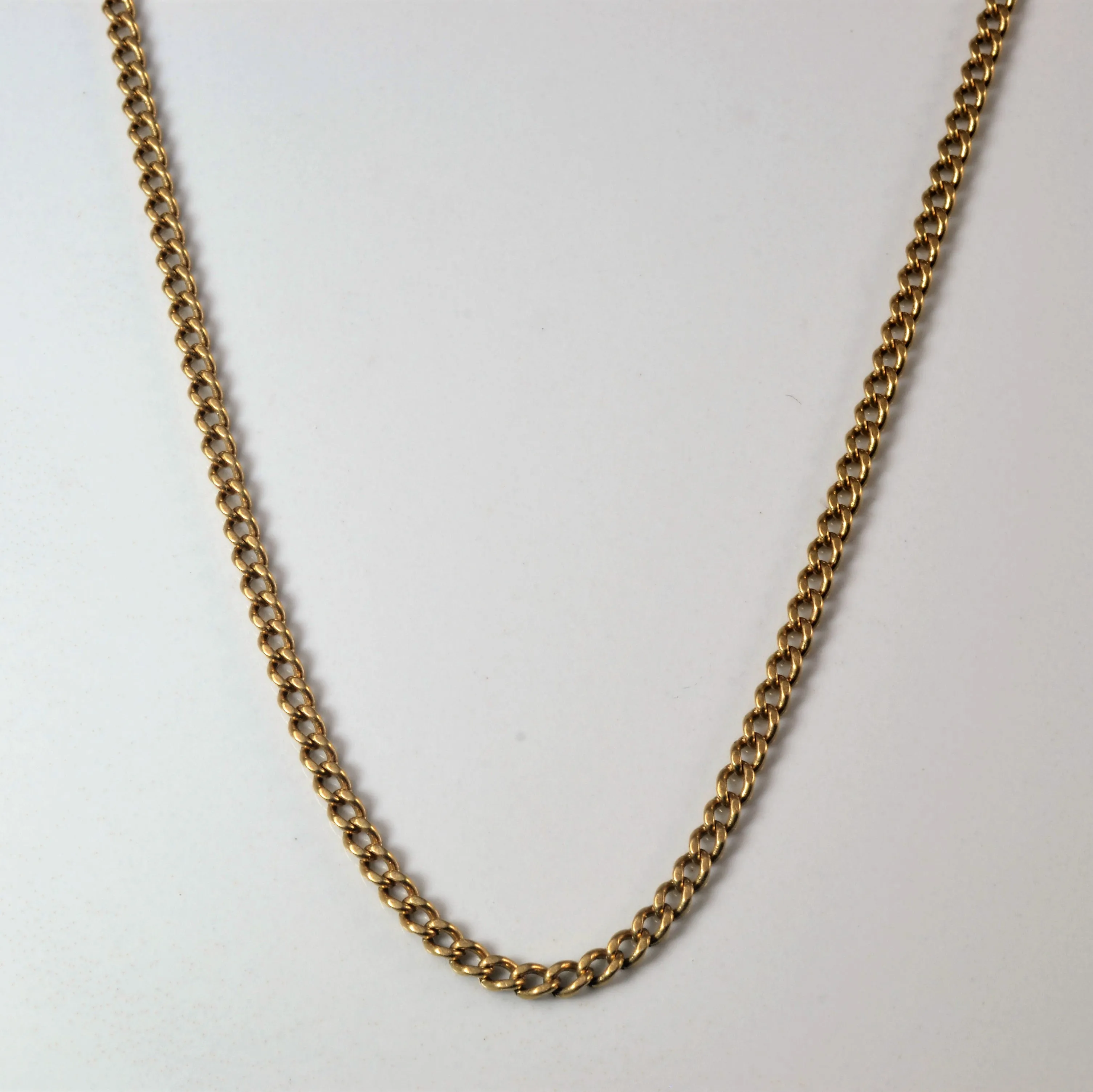10k Yellow Gold Curb Chain | 24" | Polished Contour