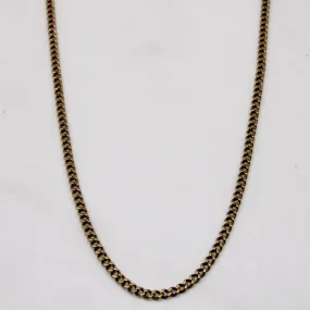 10k Yellow Gold Curb Chain | 28" | Shiny Embellishment Refined Shine