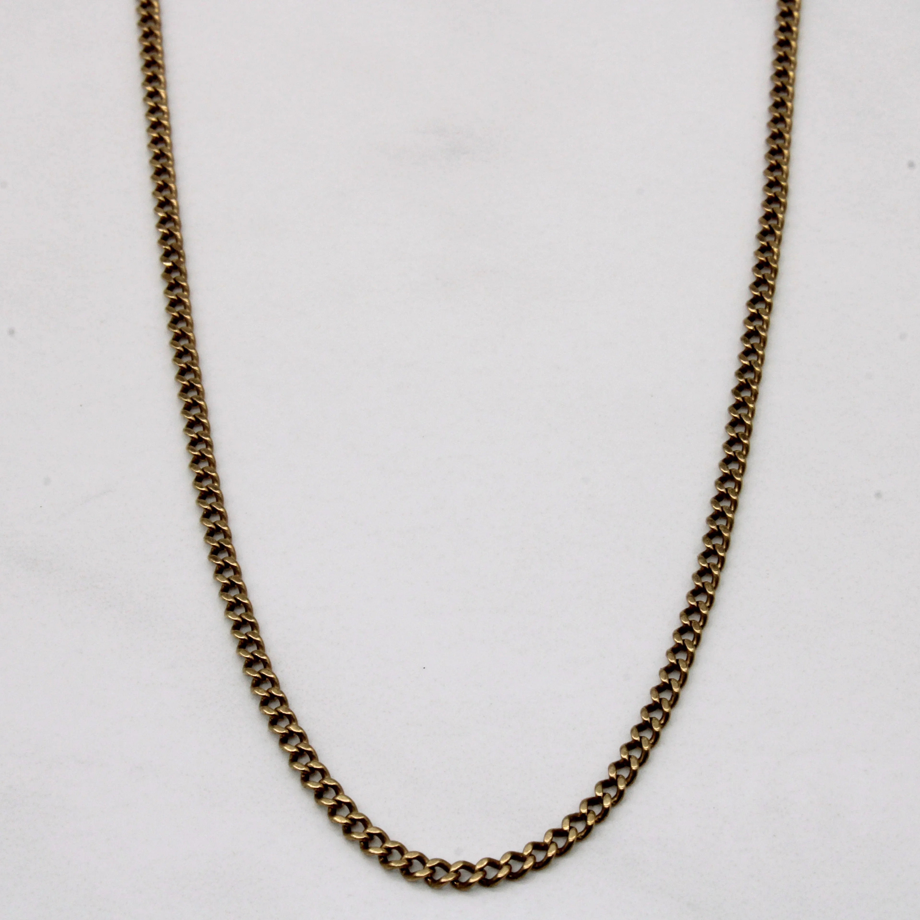 10k Yellow Gold Curb Chain | 28" | Shiny Embellishment Refined Shine