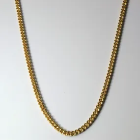Gift Ready Glam Appeal 10k Yellow Gold Curb Chain | 28" |