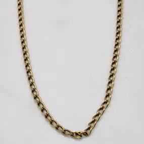 10k Yellow Gold Curb Link Chain | 18" | Gleam Accent