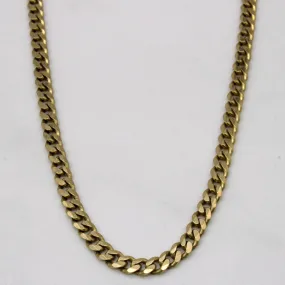 Casual Style 10k Yellow Gold Curb Link Chain | 22" |