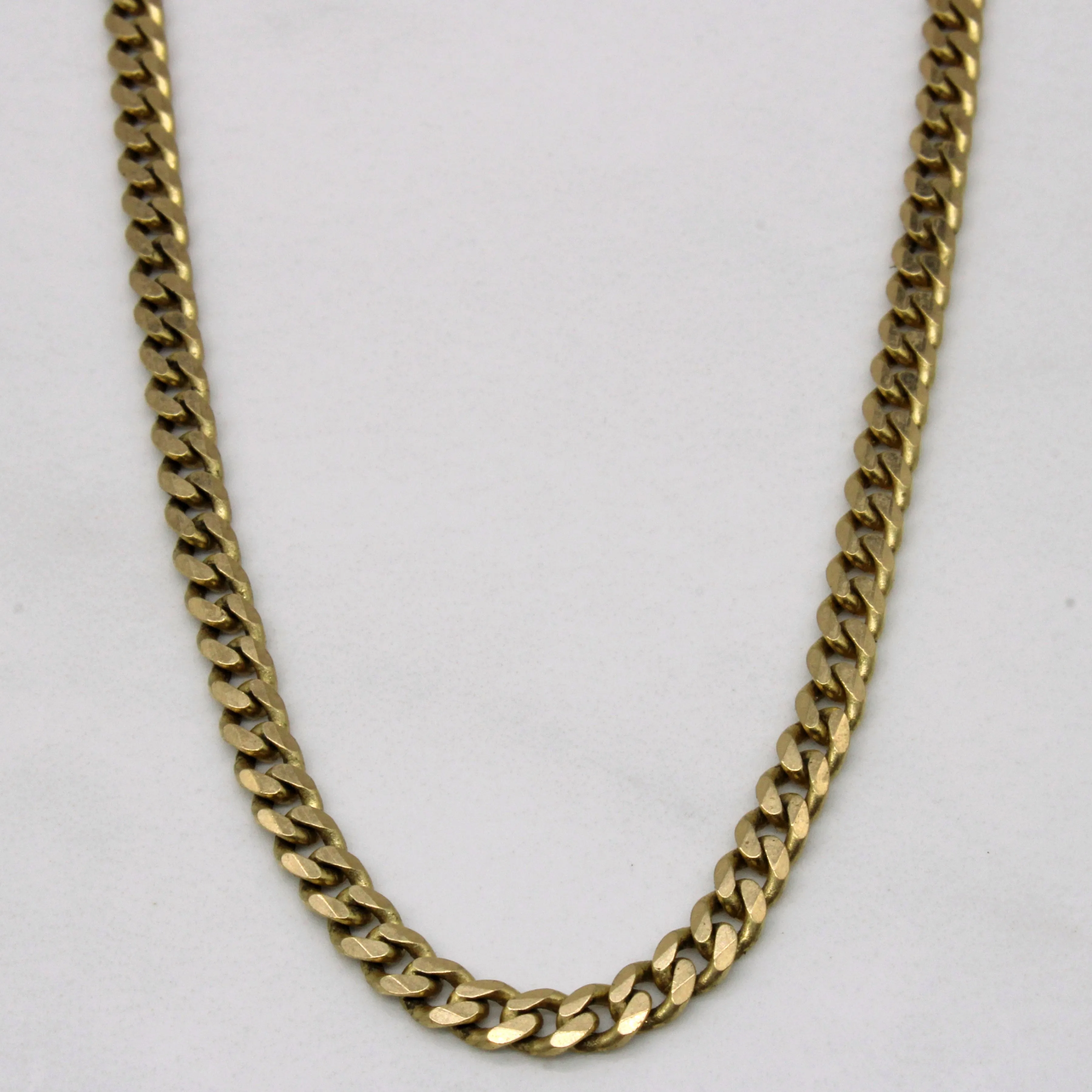 Casual Style 10k Yellow Gold Curb Link Chain | 22" |