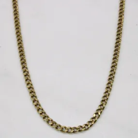 Classic Beauty Quiet Grace 10k Yellow Gold Curb Link Chain | 23" |
