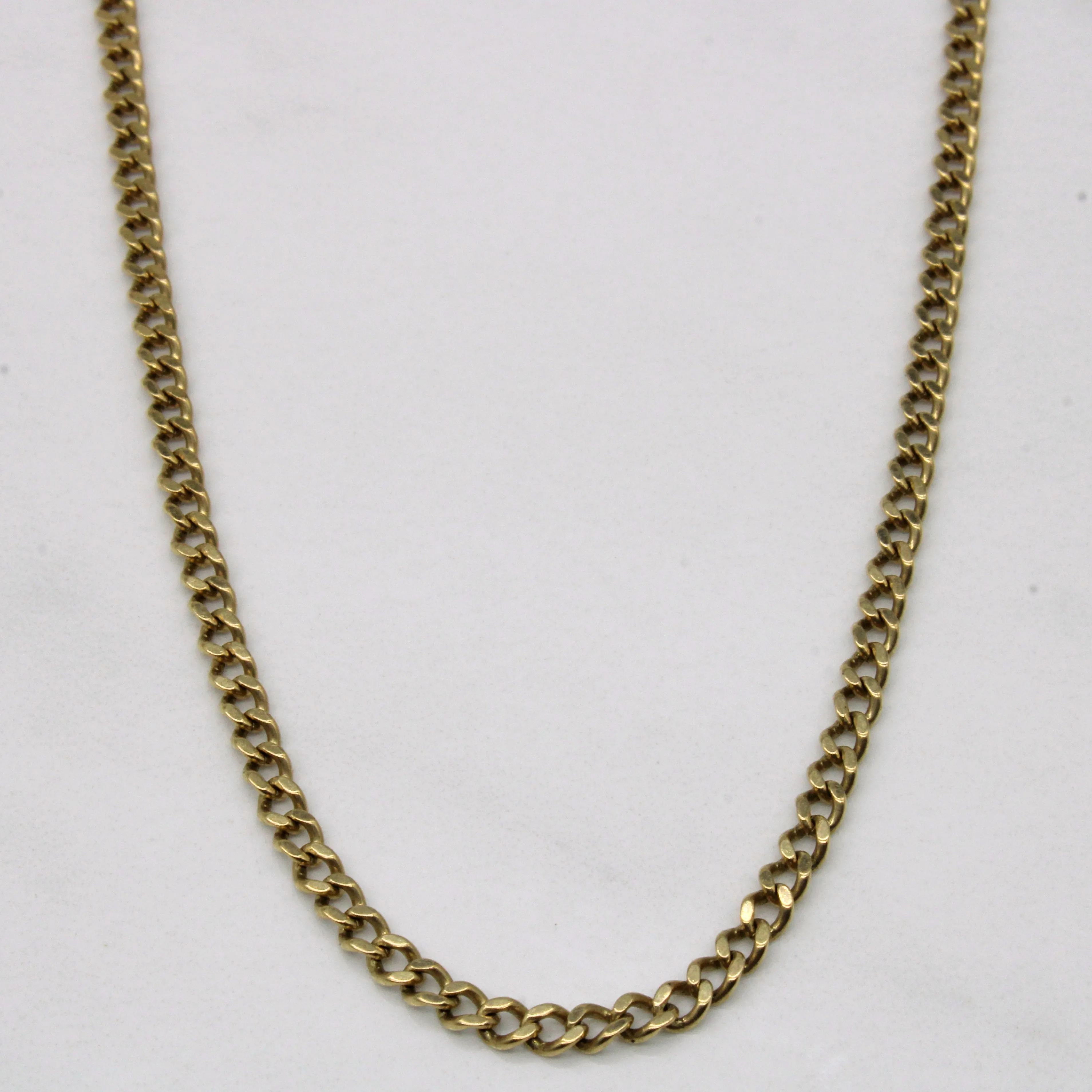 Classic Beauty Quiet Grace 10k Yellow Gold Curb Link Chain | 23" |