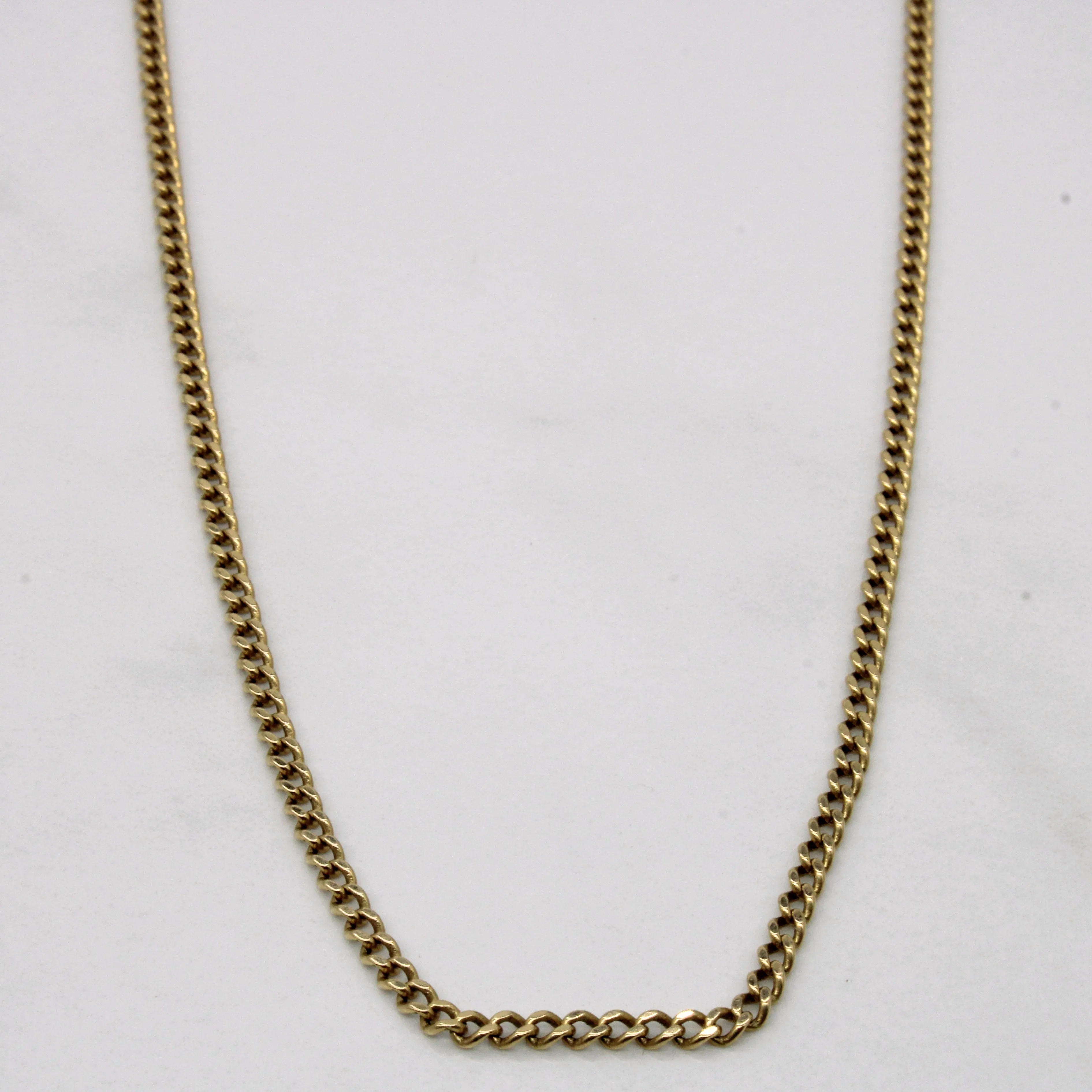 Radiant Detail 10k Yellow Gold Curb Link Chain | 24" |