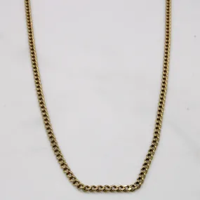 Radiant Detail 10k Yellow Gold Curb Link Chain | 24" |