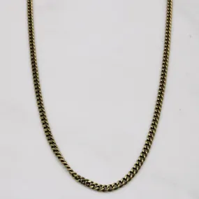 10k Yellow Gold Curb Link Chain | 24" | Exclusive Charm Premium Feature