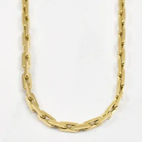 10k Yellow Gold Elongated Cable Chain | 20.25" | Silver Edge