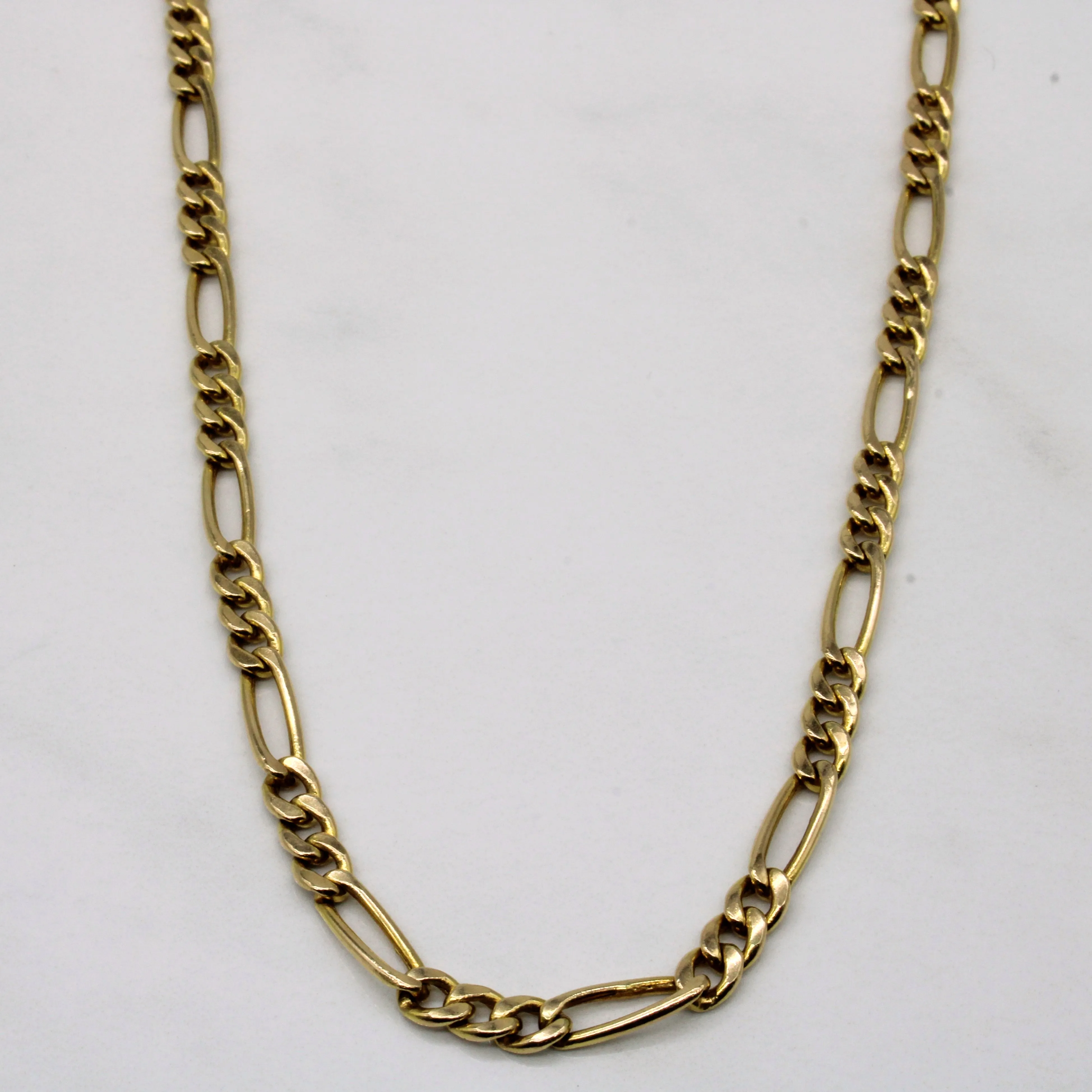 Classic Appeal Daily Fit 10k Yellow Gold Figaro Chain | 20" |