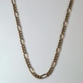 10k Yellow Gold Figaro Link Chain | 20" | Signature Edge Soft Mood