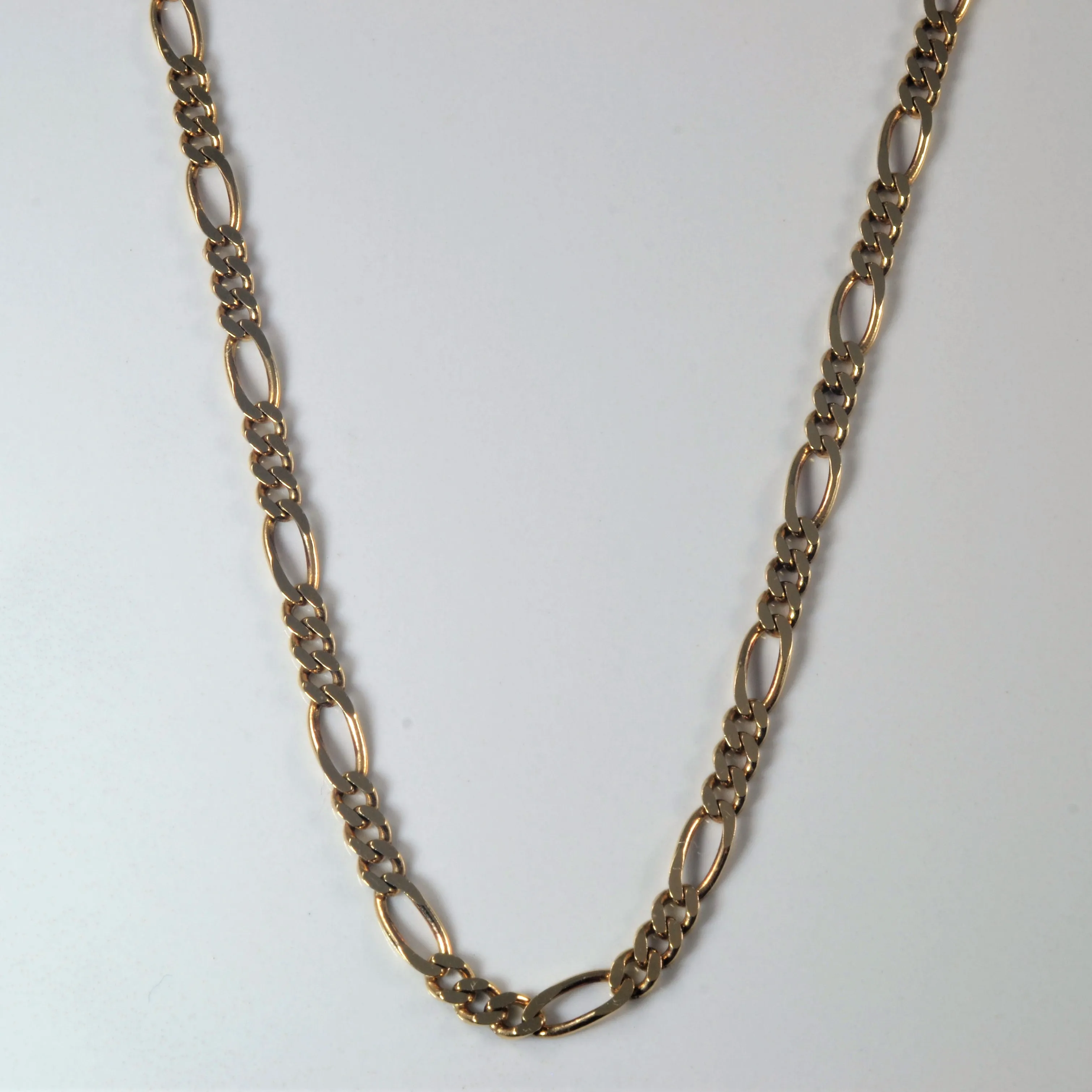 10k Yellow Gold Figaro Link Chain | 20" | Signature Edge Soft Mood