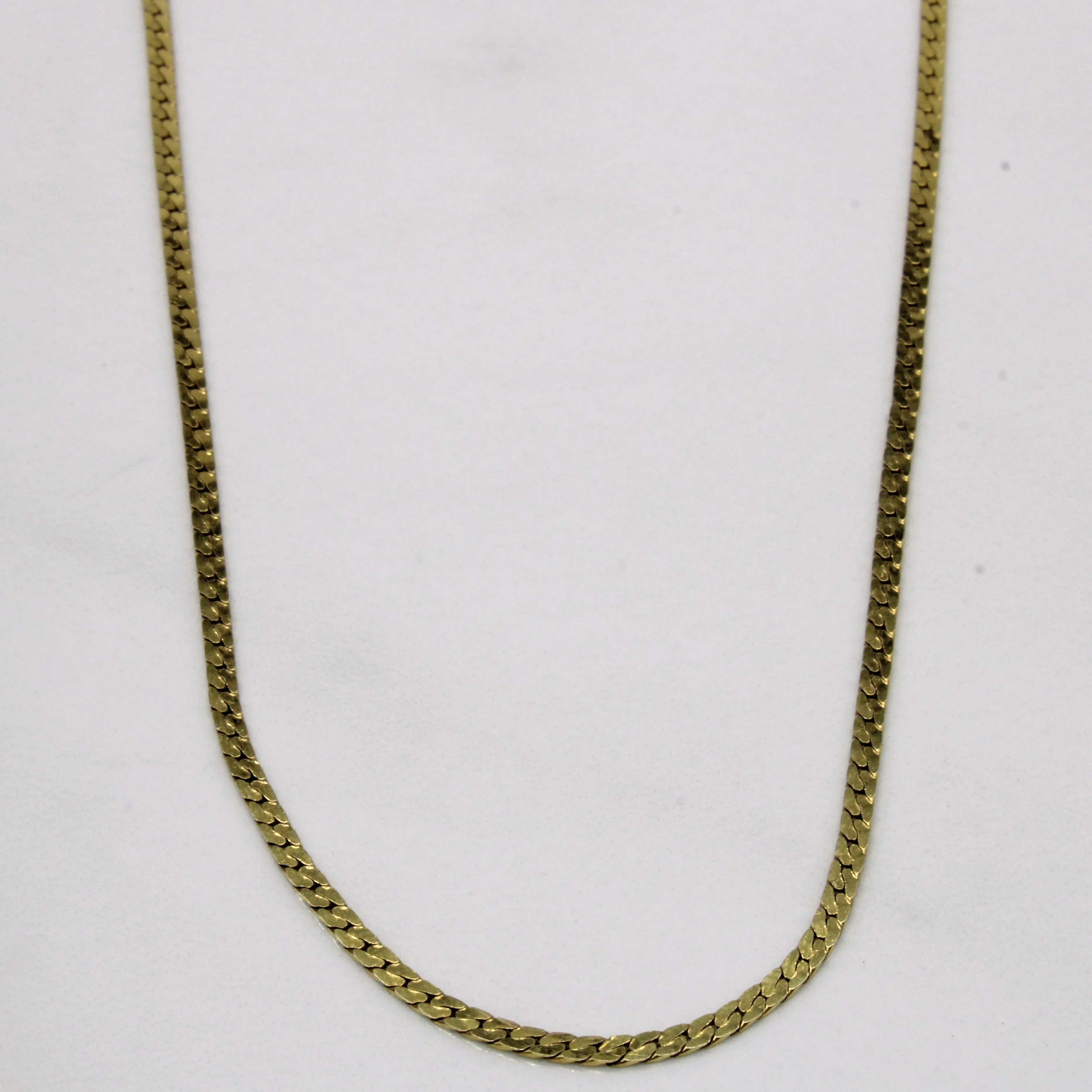 10k Yellow Gold Flat Link Chain | 26" | Styled Set festival look