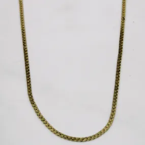 10k Yellow Gold Flat Link Chain | 26" | Styled Set festival look