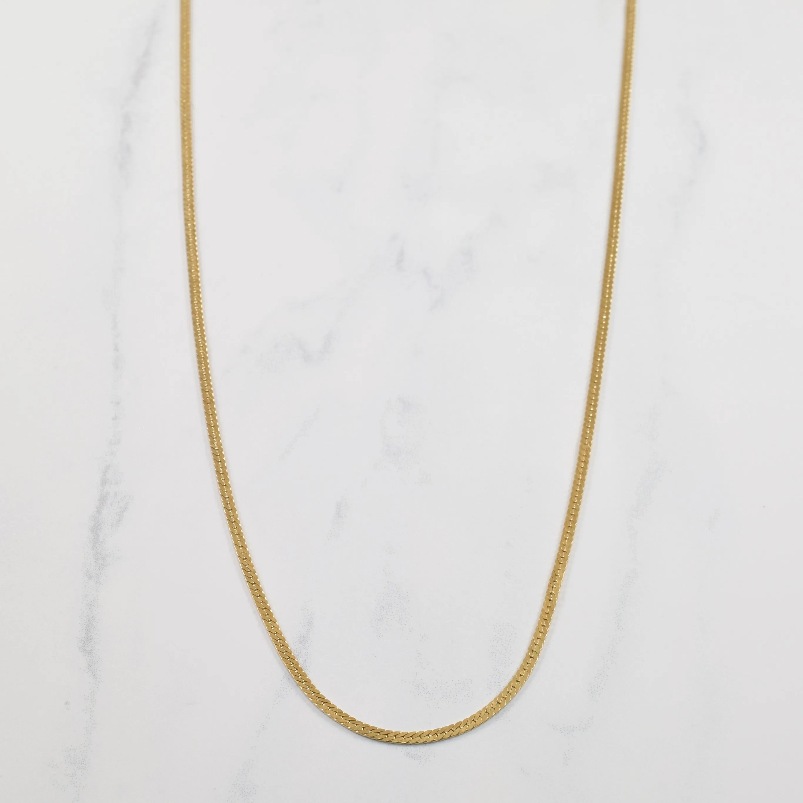 Glam Look Day Accent 10k Yellow Gold Herringbone Chain | 26" |