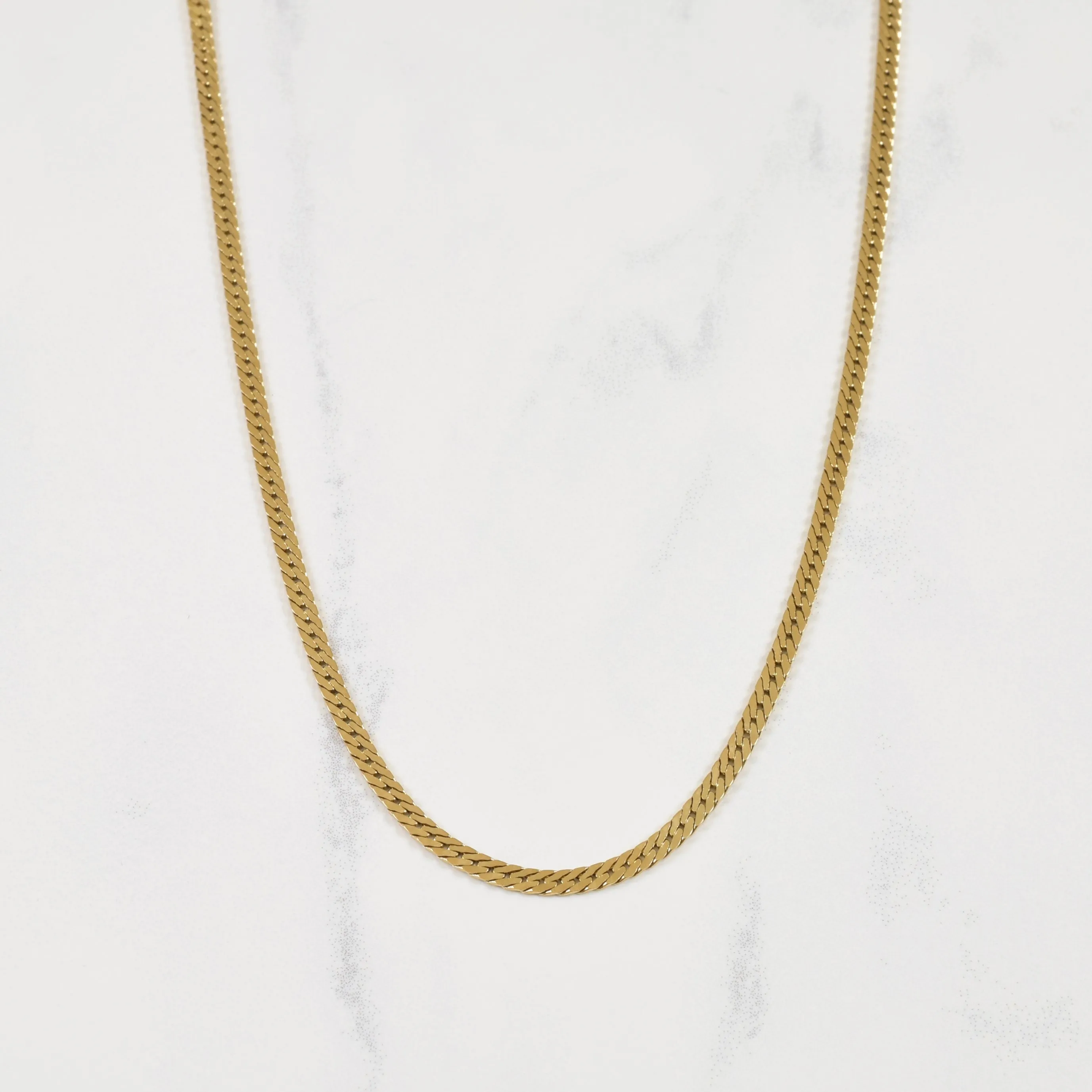 10k Yellow Gold Herringbone Chain | 28" | Dynamic Accent