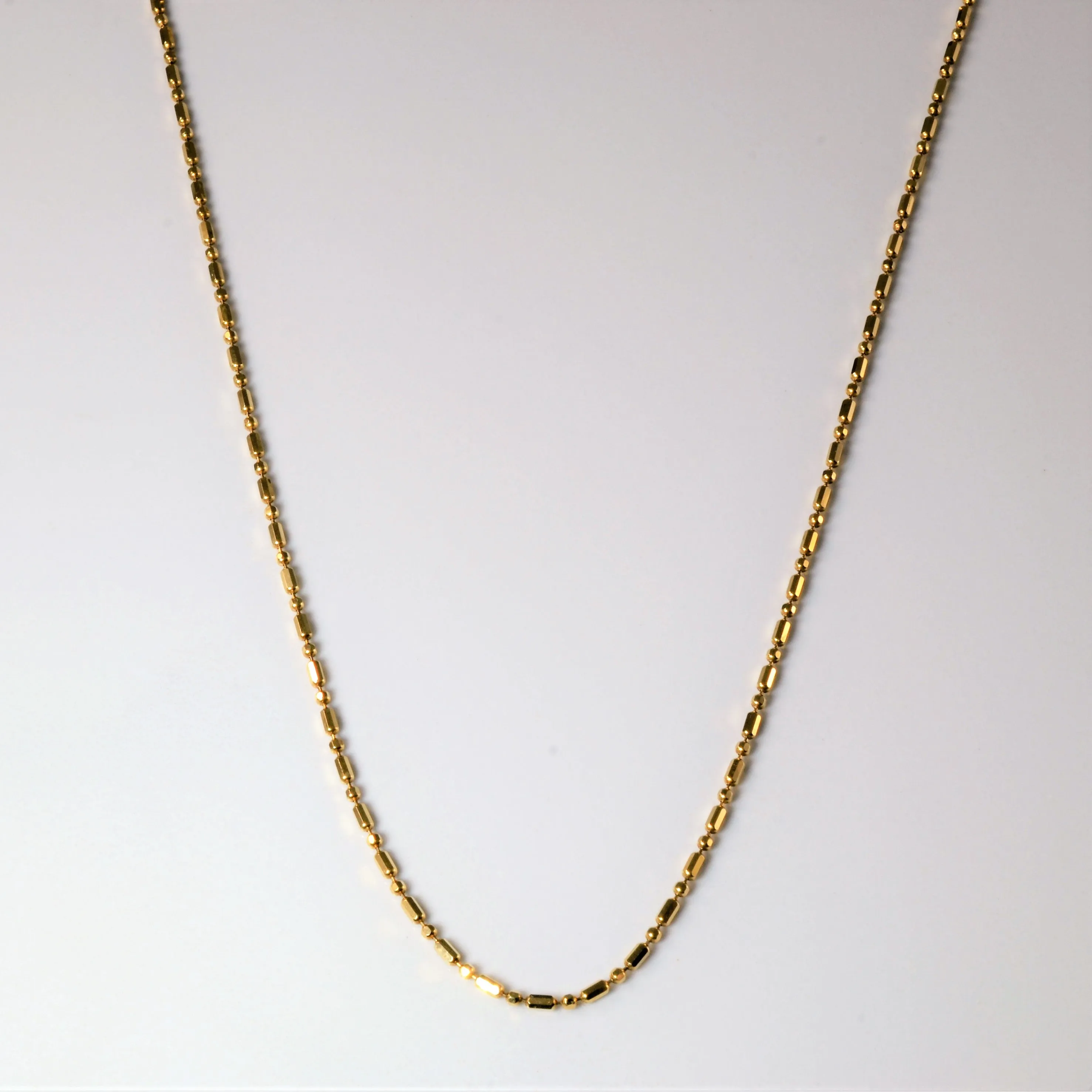 Modern Edge 10k Yellow Gold Long & Short Chain | 18" |