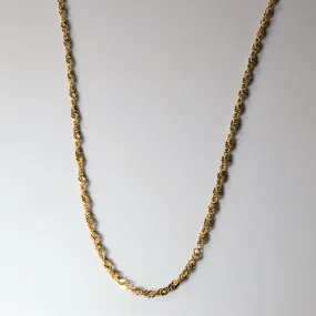 Exquisite Accent Distinctive Shine 10k Yellow Gold Long Singapore Chain | 30"|