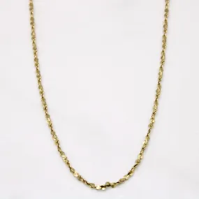 10k Yellow Gold Nugget Chain | 18" | Luxurious Shine