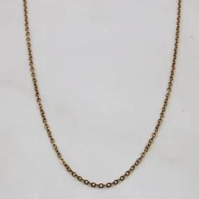 Radiant Design 10k Yellow Gold Oval Link Chain | 16" |