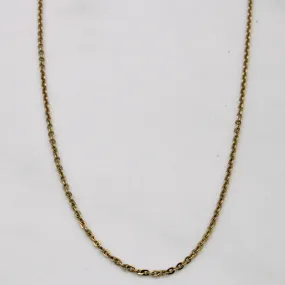 Precious Craft Fashionable Piece 10k Yellow Gold Oval Link Chain | 16" |