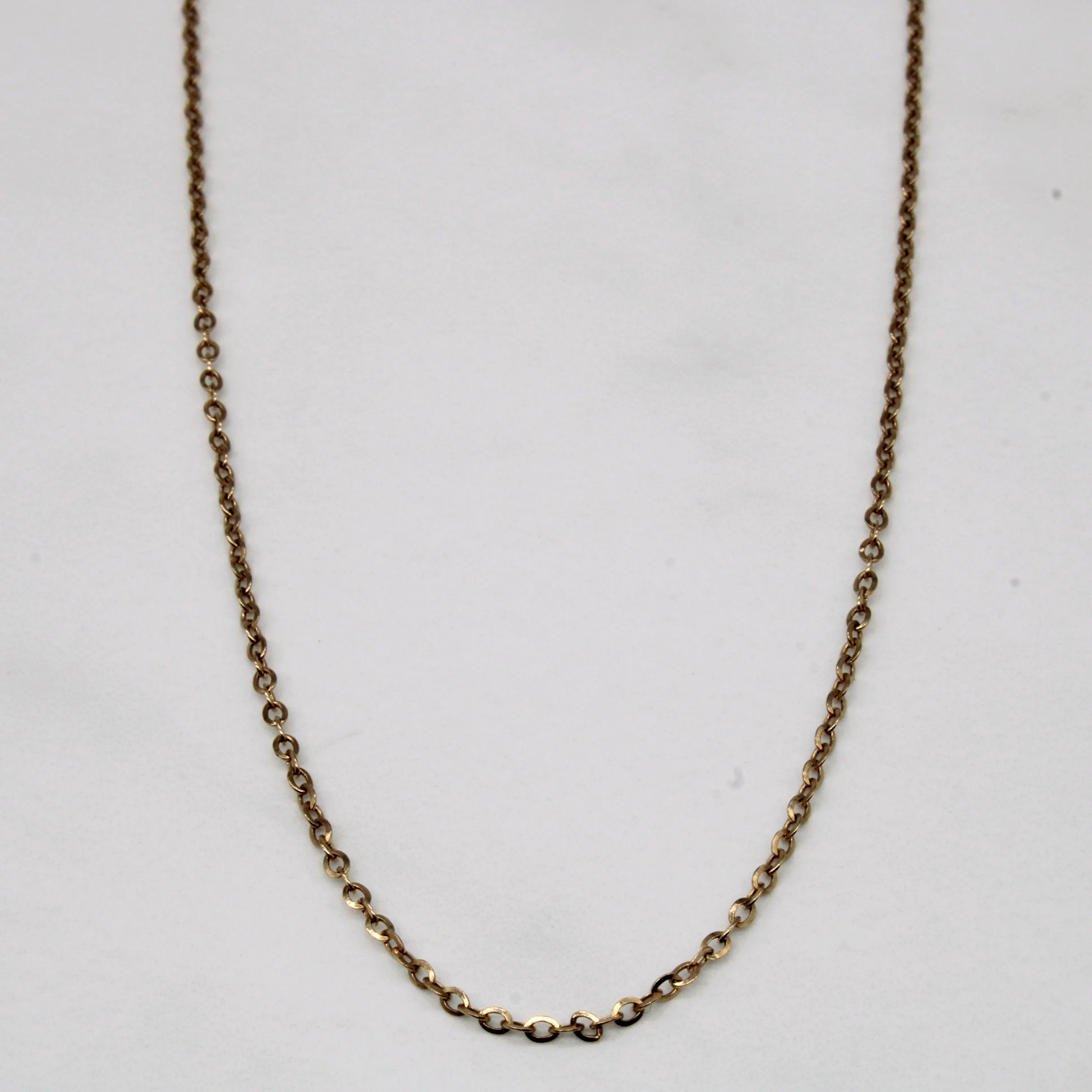 10k Yellow Gold Oval Link Chain | 22" | Casual Gift Trendy Accent