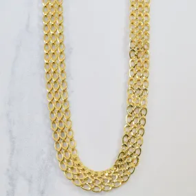 Polished Highlights 10k Yellow Gold Panther Chain | 17" |