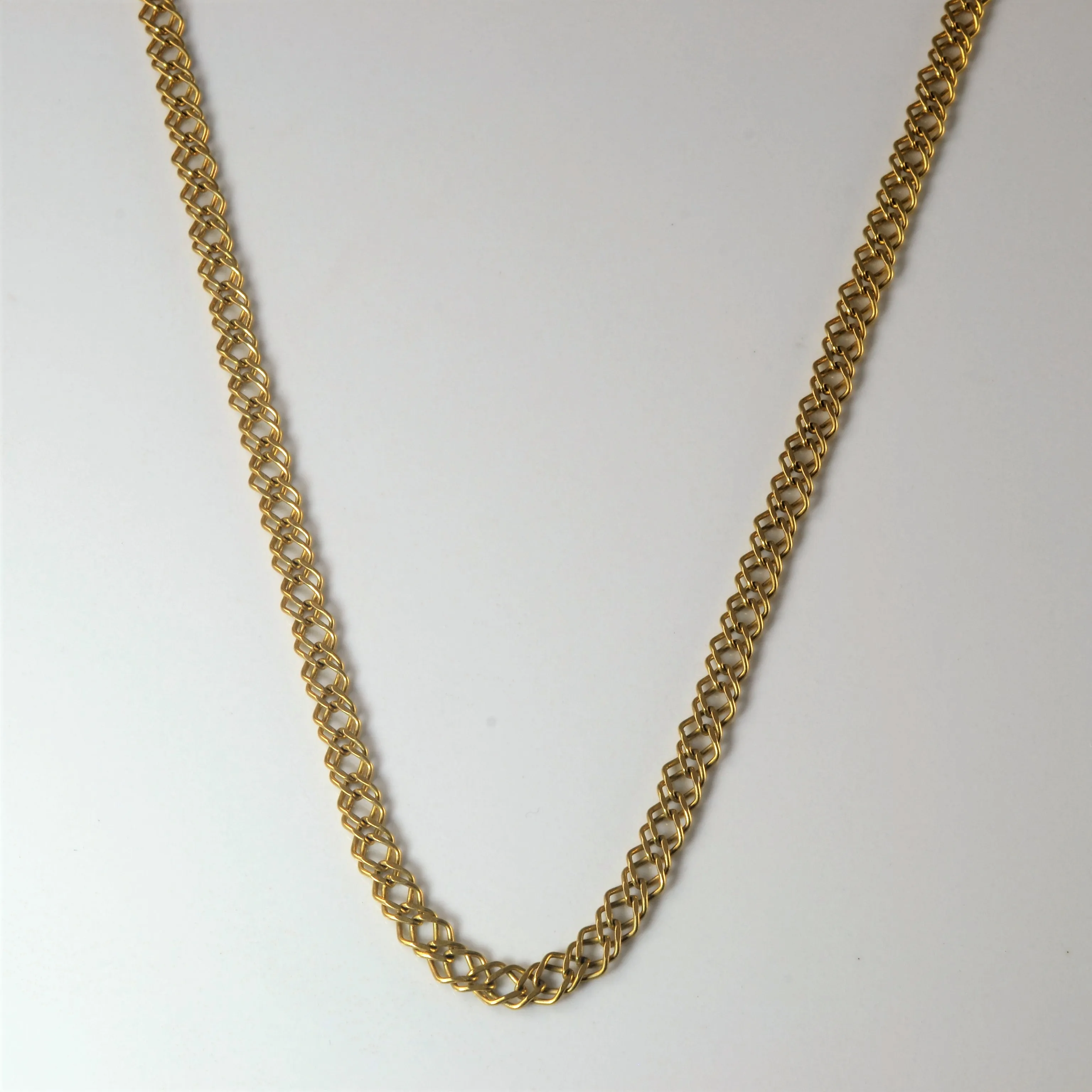 10k Yellow Gold Parallel Chain | 17" | Flawless Finish Night Accent