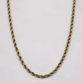 Opulent Look 10k Yellow Gold Prince of Wales Chain | 30" |
