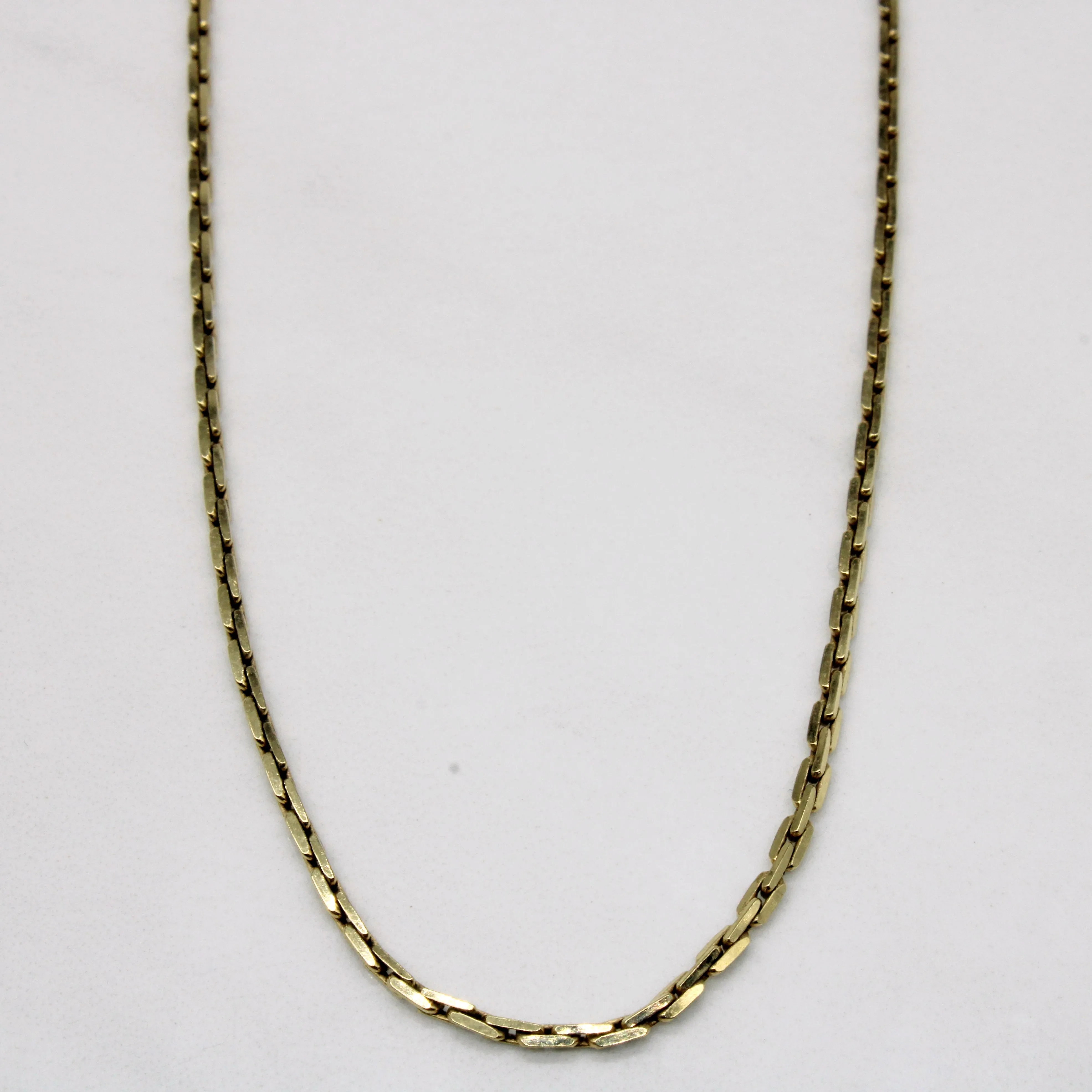 Starry Look Soft Vibe 10k Yellow Gold Rectangle Link Chain | 22" |